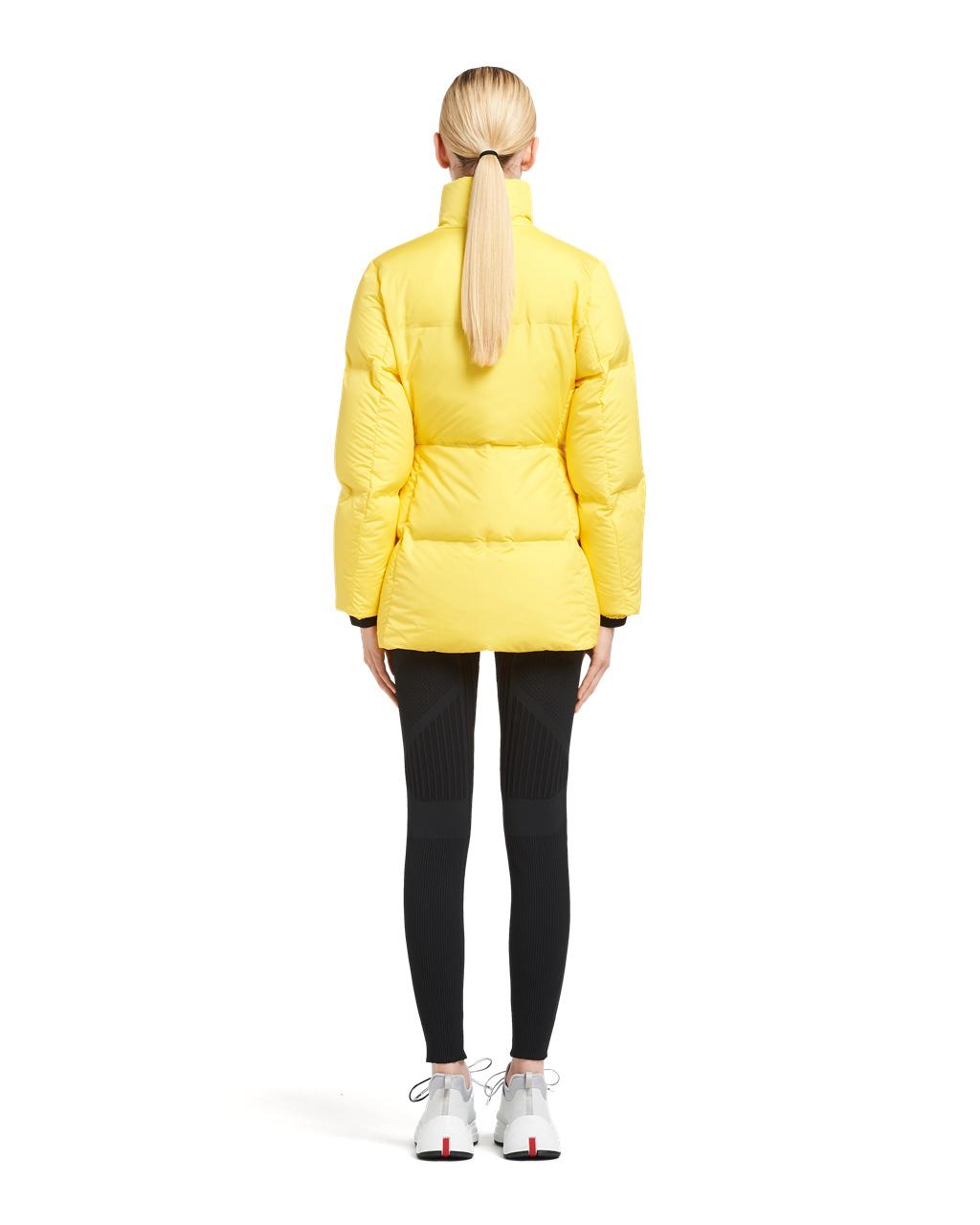 Prada Technical Nylon Puffer Jacket Yellow | 6927QZLTX