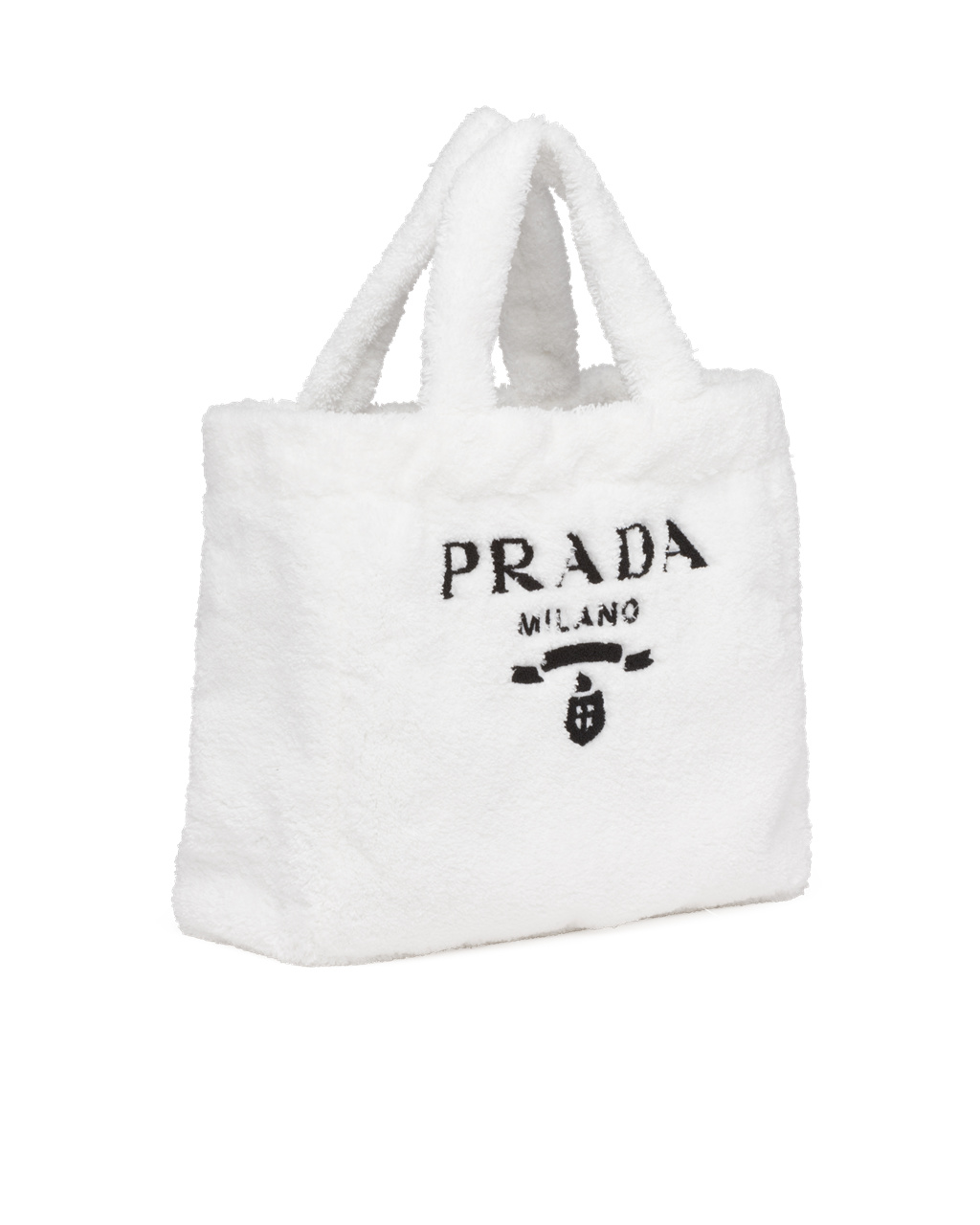 Prada Terry Tote Bag White / Black | 6387ZBSUI