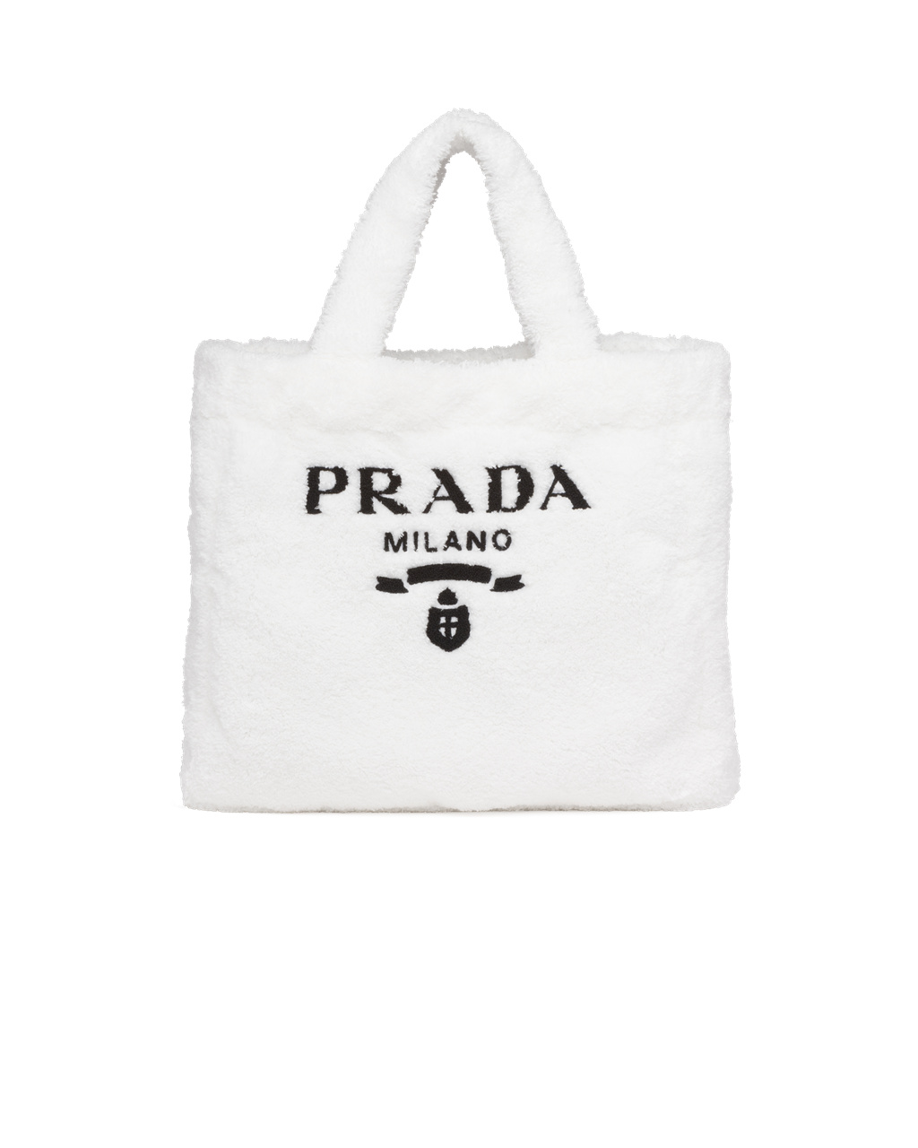 Prada Terry Tote Bag White / Black | 6387ZBSUI