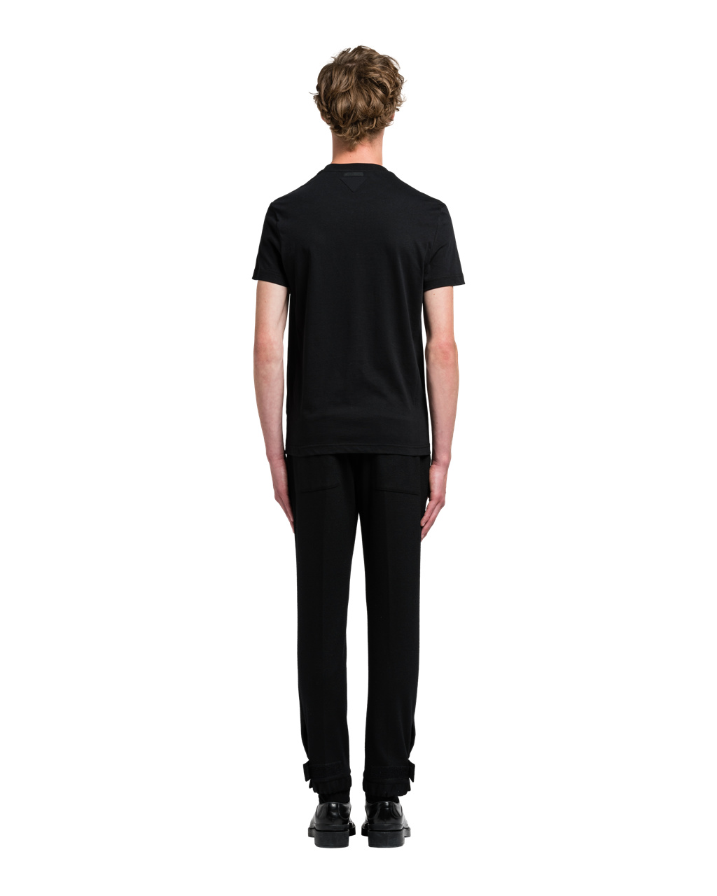 Prada Three Pack Cotton Jersey T-shirts Black | 0379LBUVM