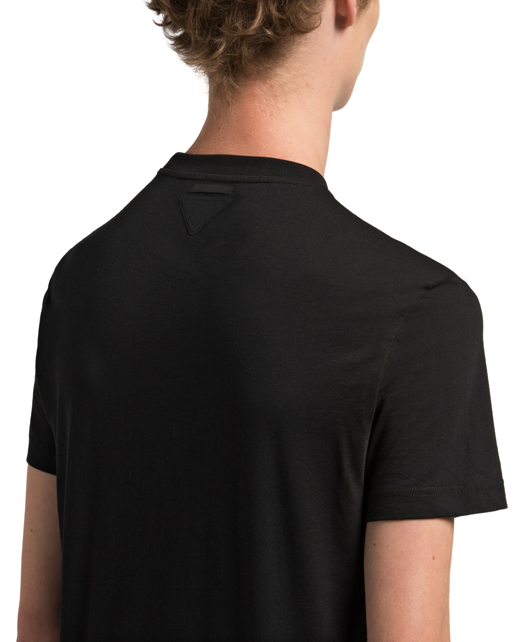 Prada Three Pack Cotton Jersey T-shirts Black | 0379LBUVM