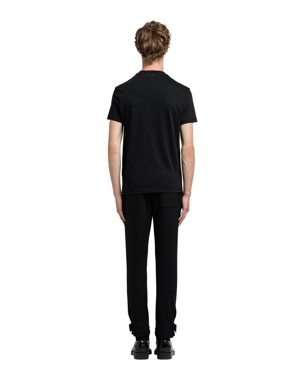 Prada Three Pack Cotton Jersey T-shirts Black | 8543ZWHDC