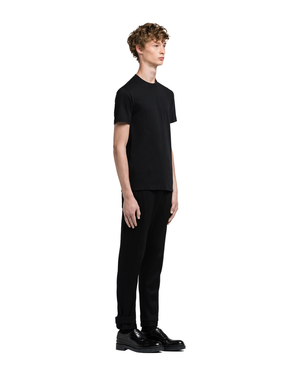 Prada Three Pack Cotton Jersey T-shirts Black | 8543ZWHDC