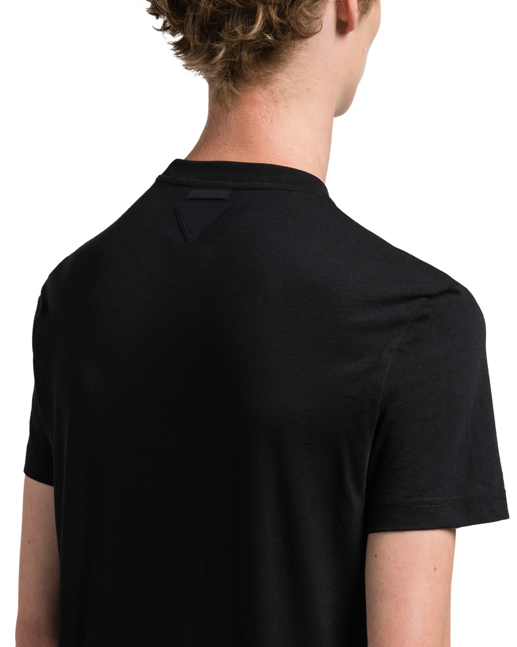 Prada Three Pack Cotton Jersey T-shirts Black | 8543ZWHDC