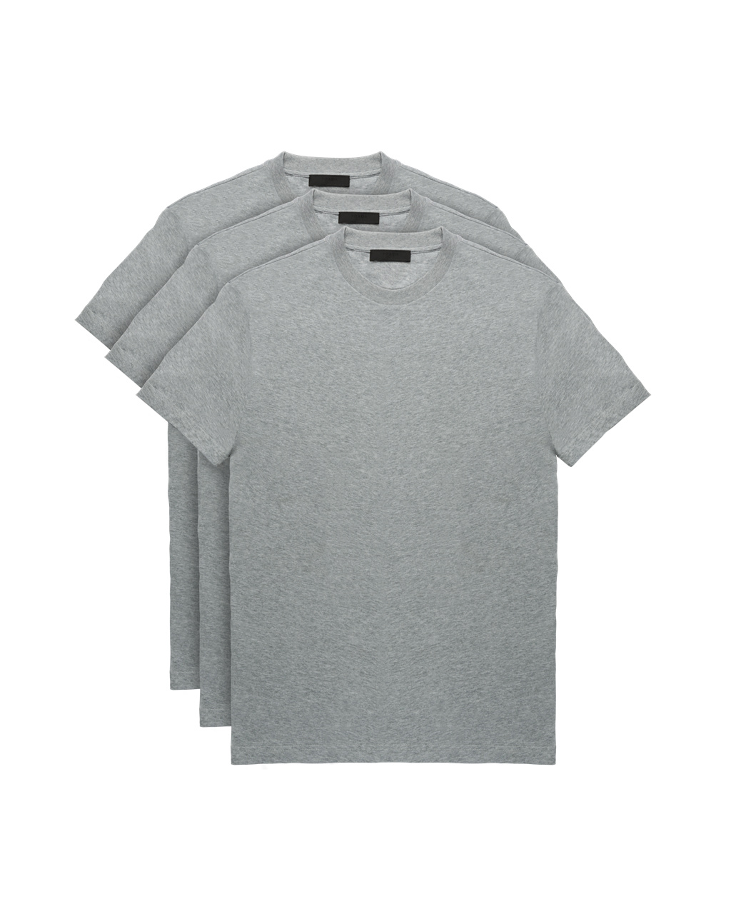 Prada Three Pack Cotton Jersey T-shirts Grey | 9467ERDAX