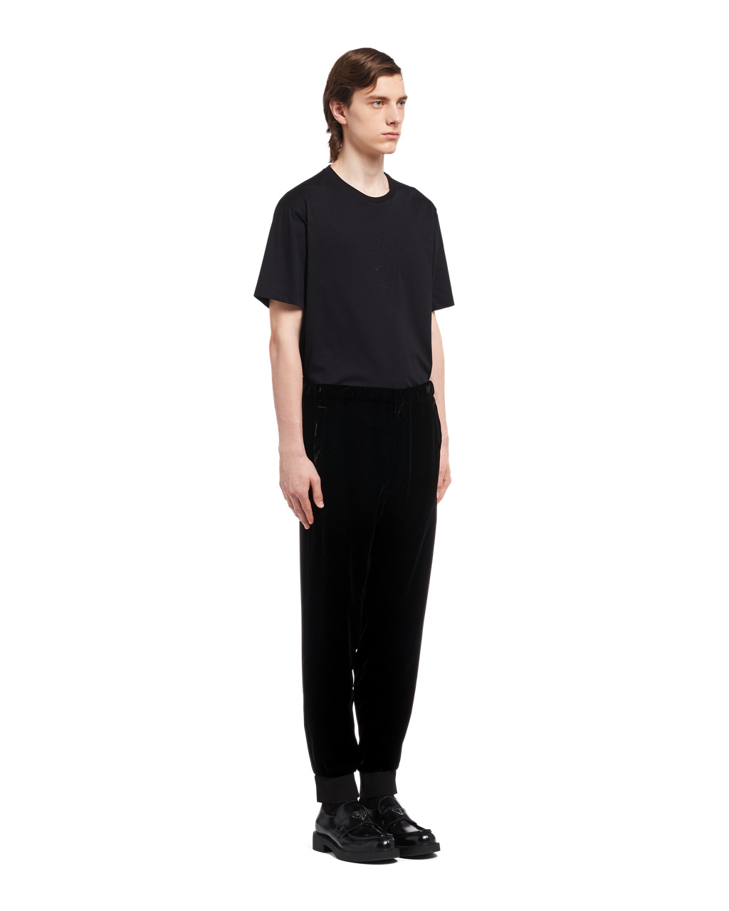 Prada Velvet Pants Black | 5982KRLBC