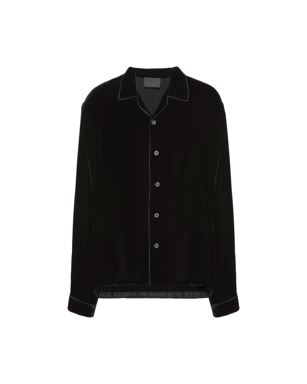 Prada Velvet Shirt Black | 9142CSUTB