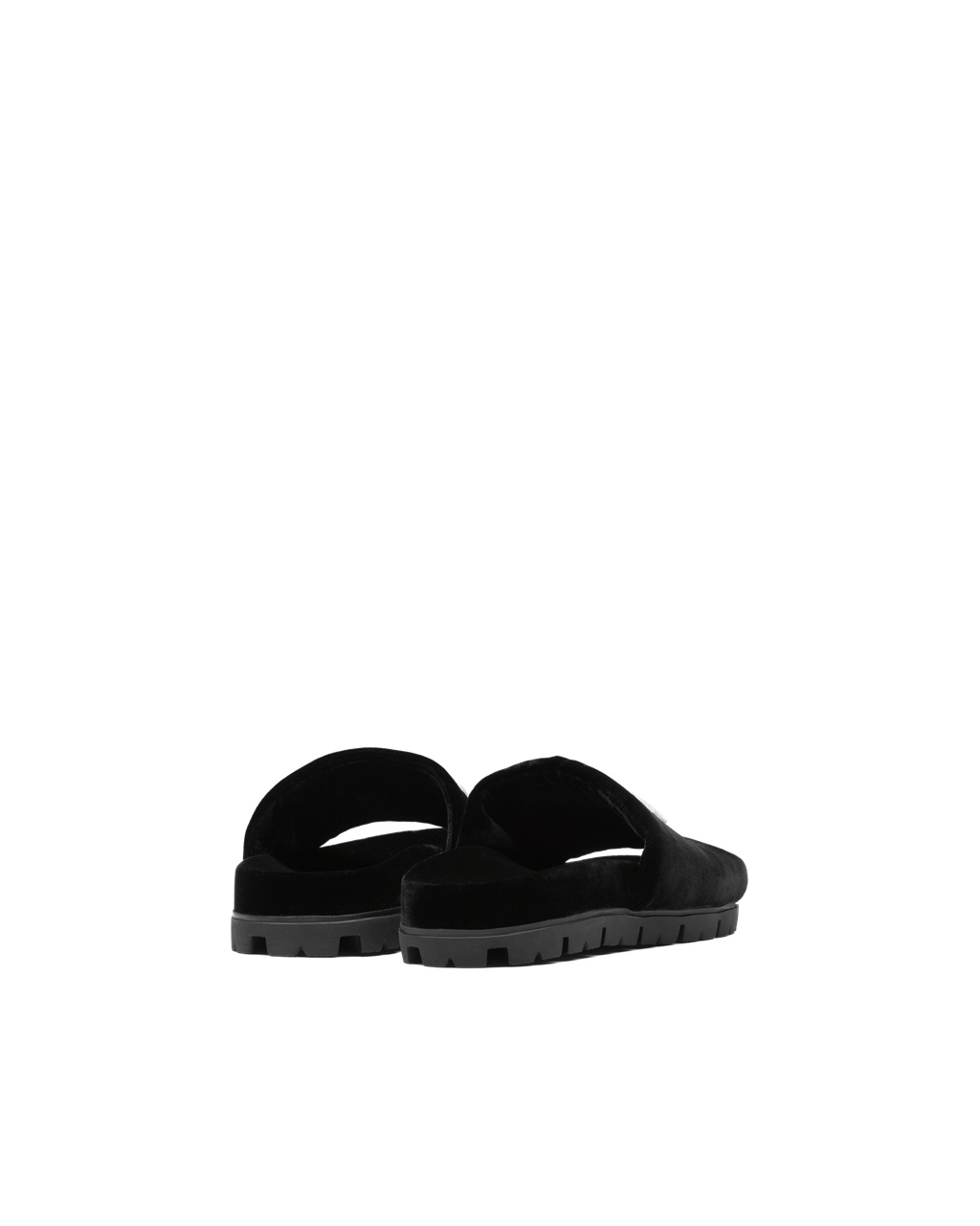 Prada Velvet Slides Black | 8419XZMGT