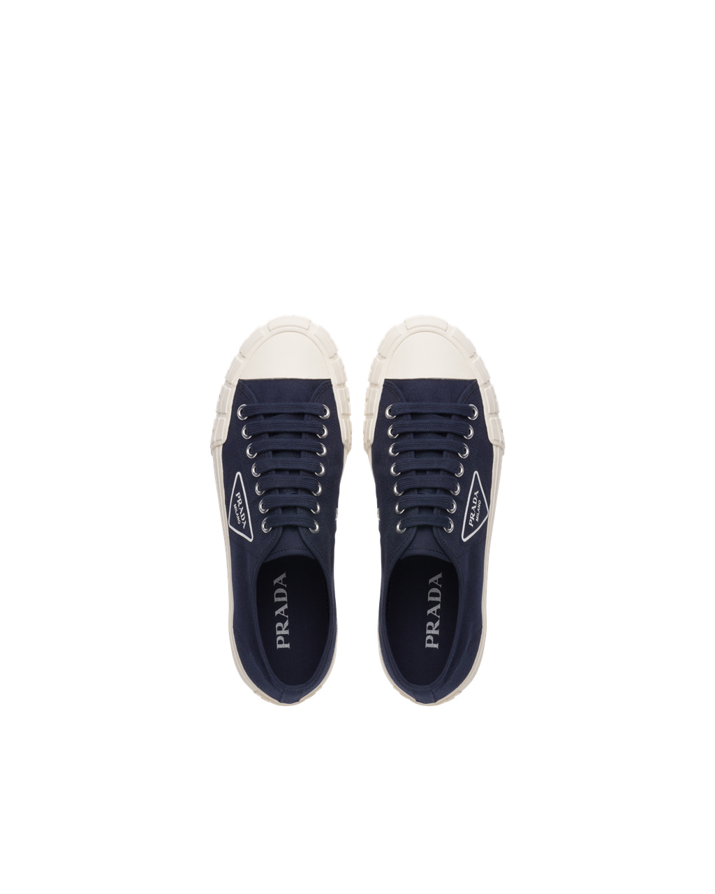 Prada Wheel Vulcanizzato Technical Fabric Sneakers Baltic Blue | 3075UQJZR