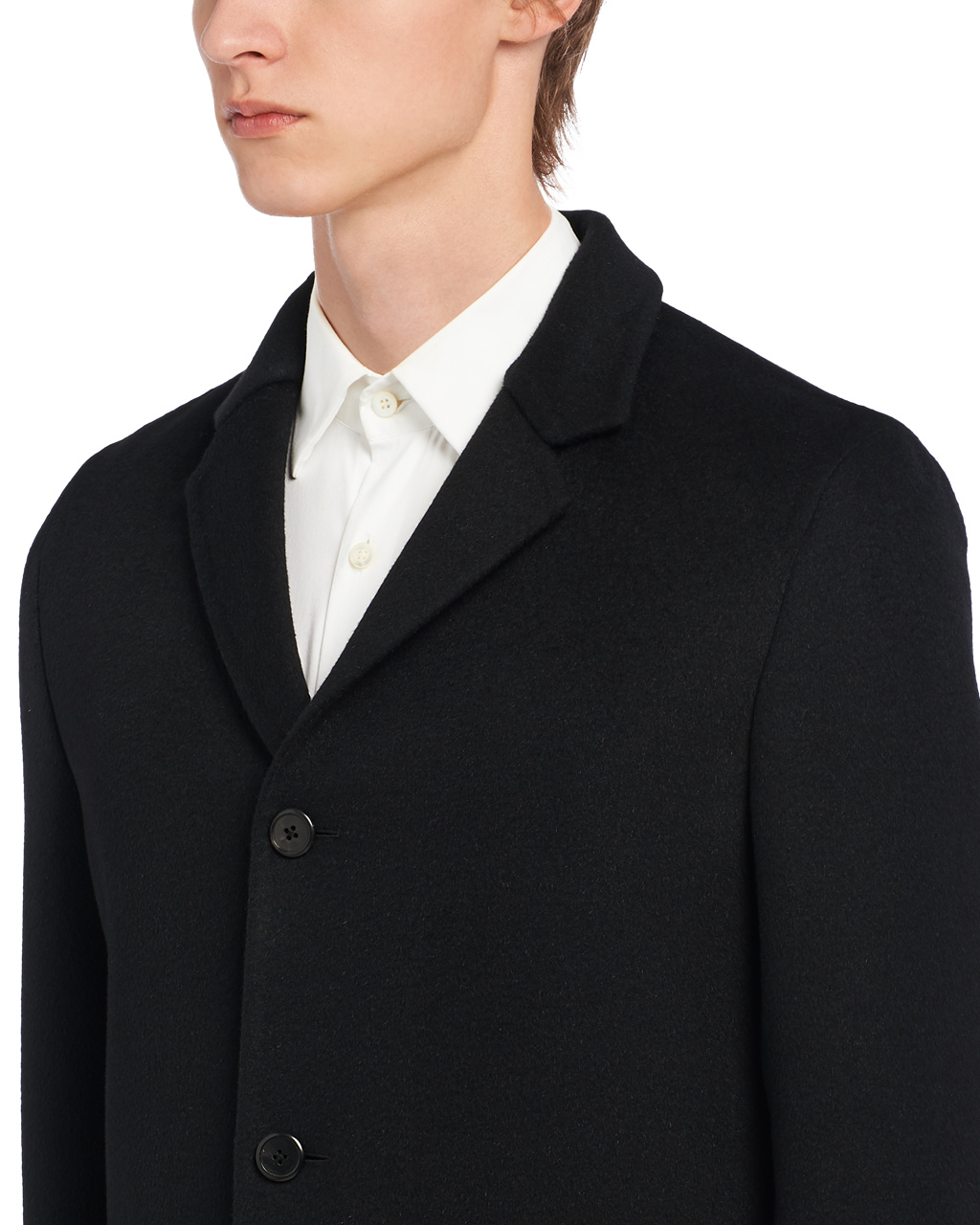 Prada Wool And Angora Coat Black | 6805KXWAZ