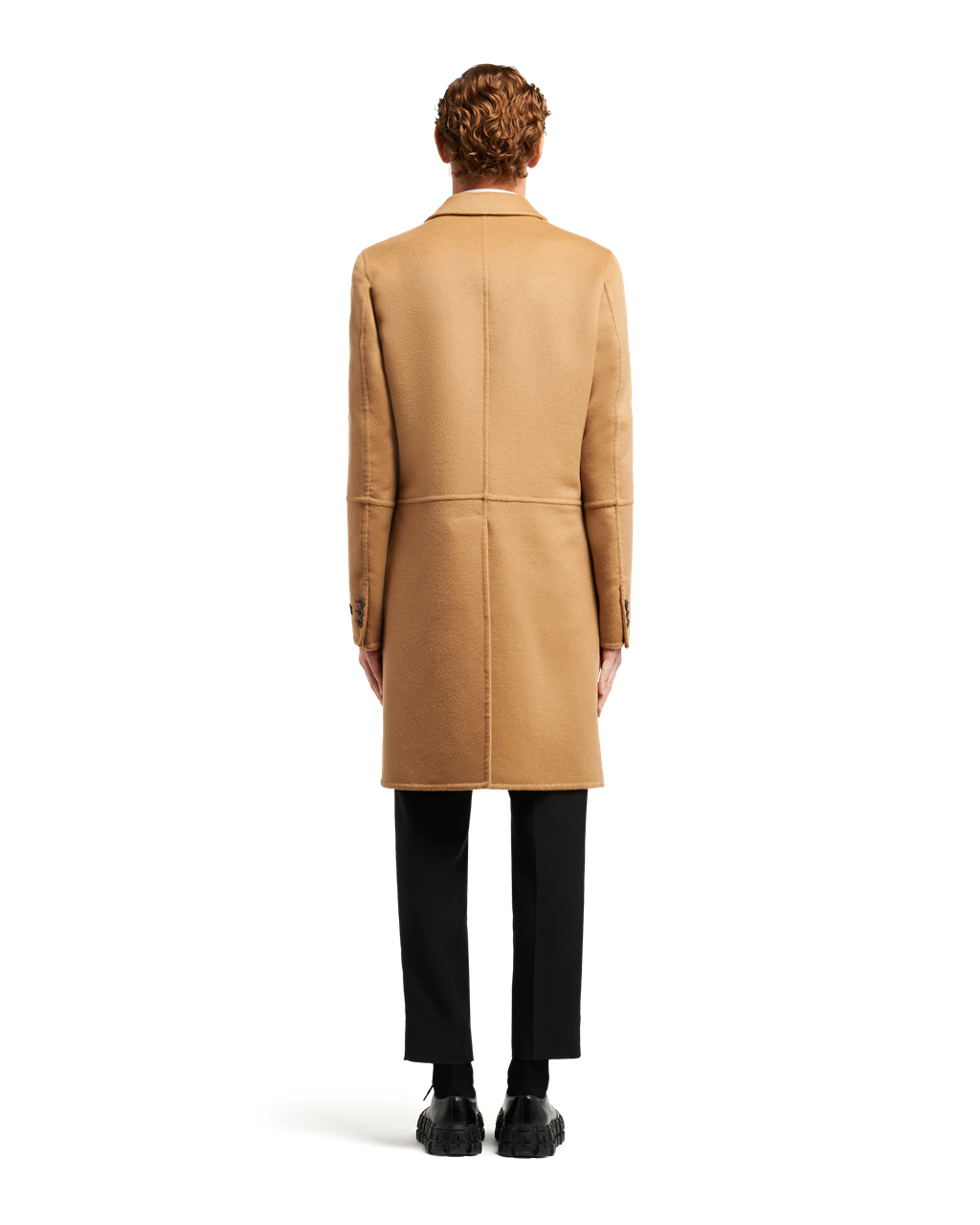 Prada Wool And Angora Coat Camel Brown | 2916GIHFW