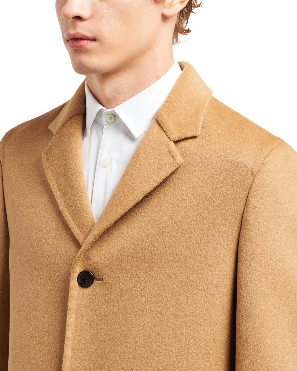 Prada Wool And Angora Coat Camel Brown | 2916GIHFW