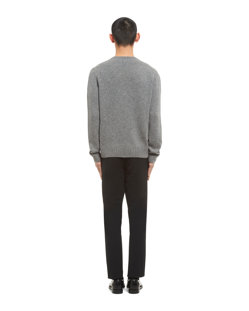 Prada Wool And Cashmere Crew-neck Sweater Grey | 0417RWCPZ