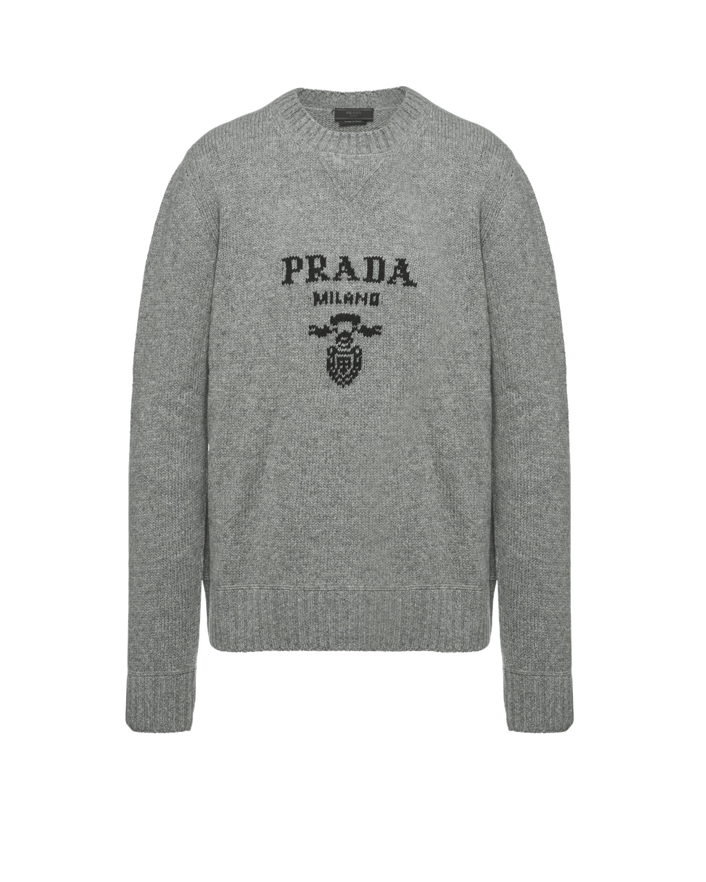 Prada Wool And Cashmere Crew-neck Sweater Grey | 0417RWCPZ