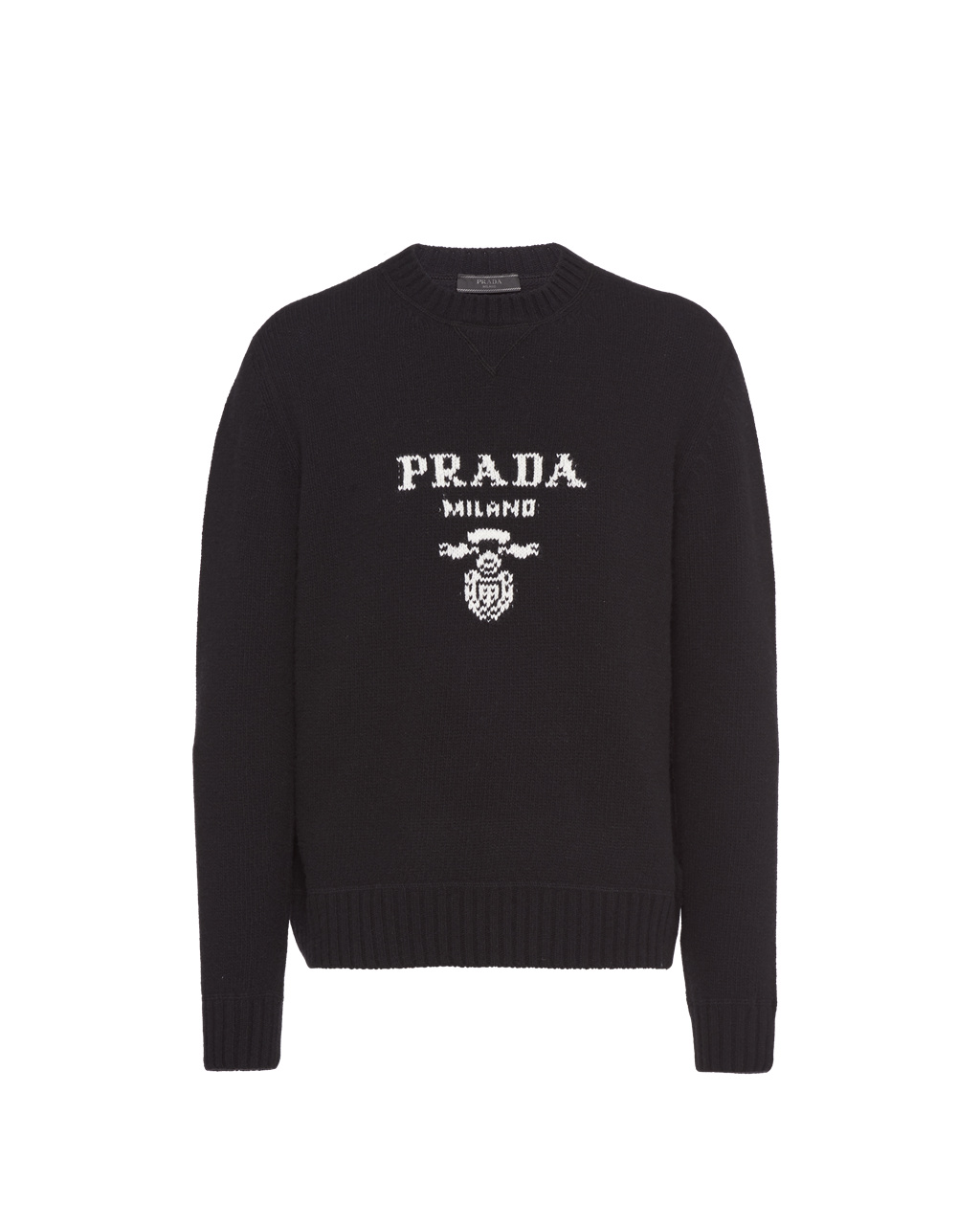 Prada Wool And Cashmere Crew-neck Sweater Black | 9534OZCMR