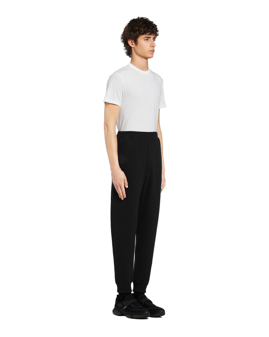 Prada Wool And Cashmere Jogging Pants Black | 1024EKPRY