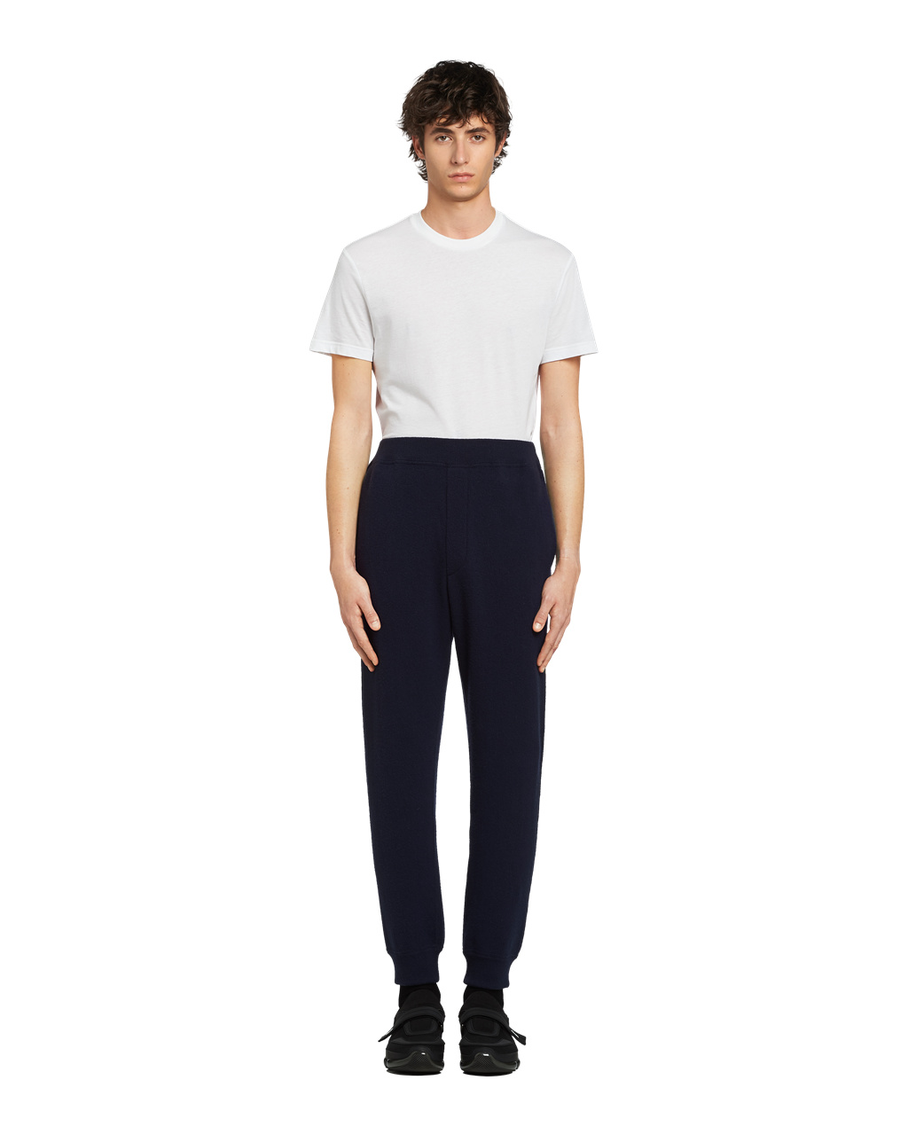 Prada Wool And Cashmere Jogging Pants Navy | 6124BKMVN