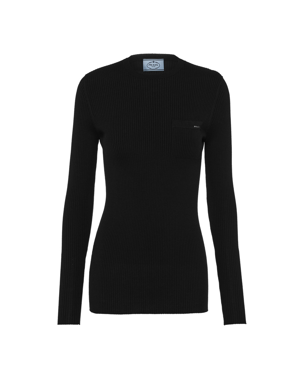 Prada Wool And Silk Crew-neck Sweater Black | 3951EGYXA