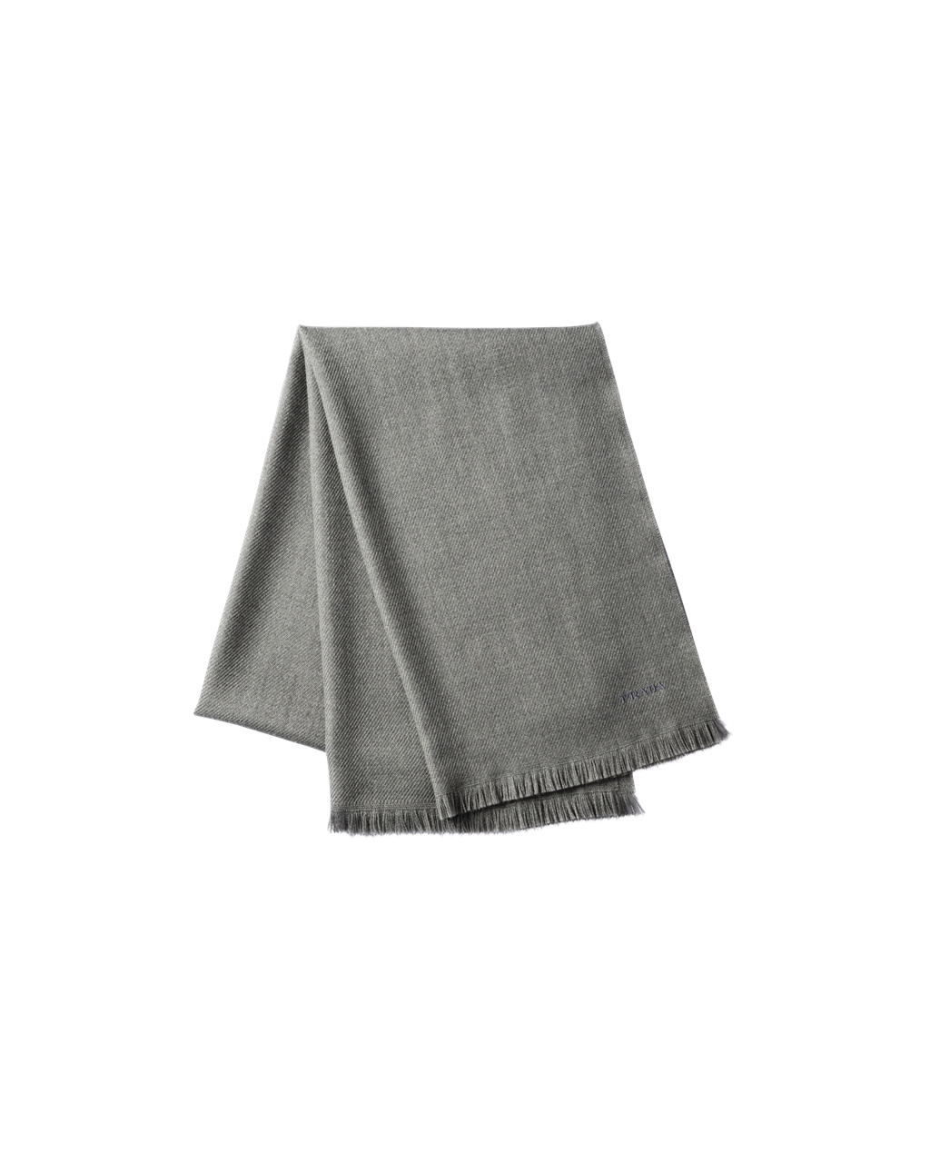 Prada Wool Twill Scarf Slate Gray | 5039PDCEJ