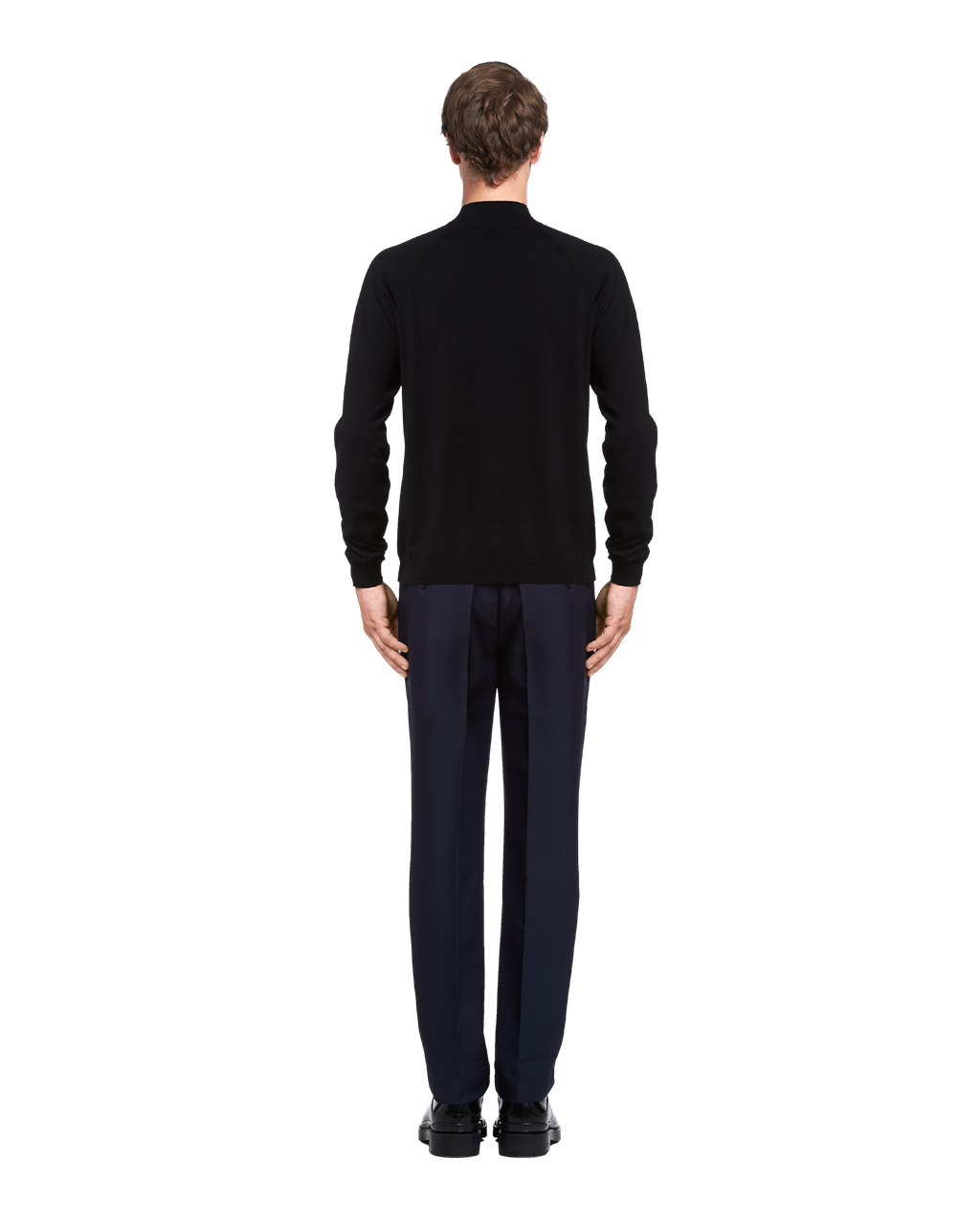 Prada Worsted Wool Turtleneck Sweater Black | 5462UDNPG