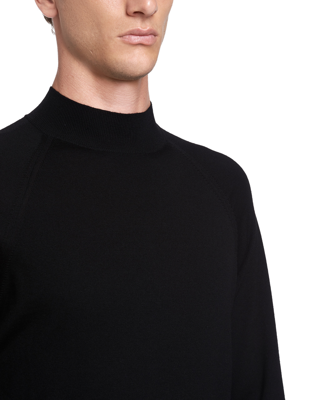 Prada Worsted Wool Turtleneck Sweater Black | 5462UDNPG