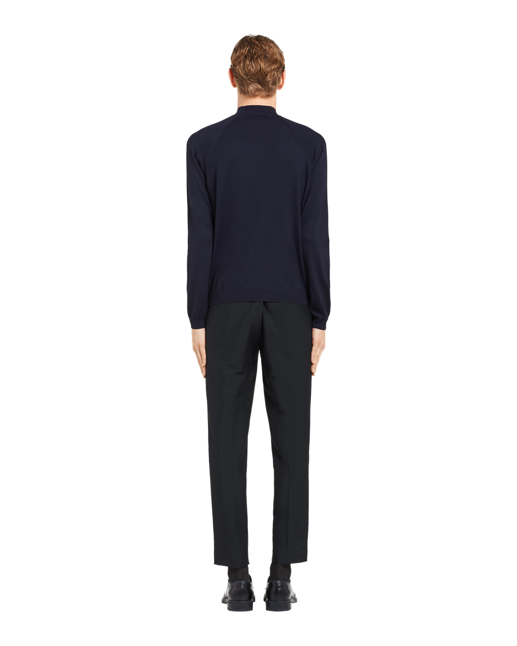 Prada Worsted Wool Turtleneck Sweater Navy | 6248AKNEF