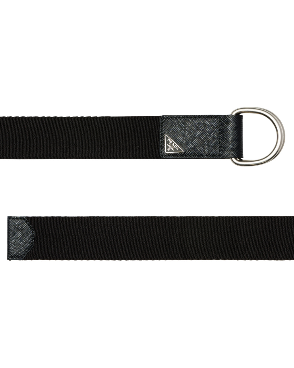 Prada Woven Nylon Belt Black | 9673WKGNS