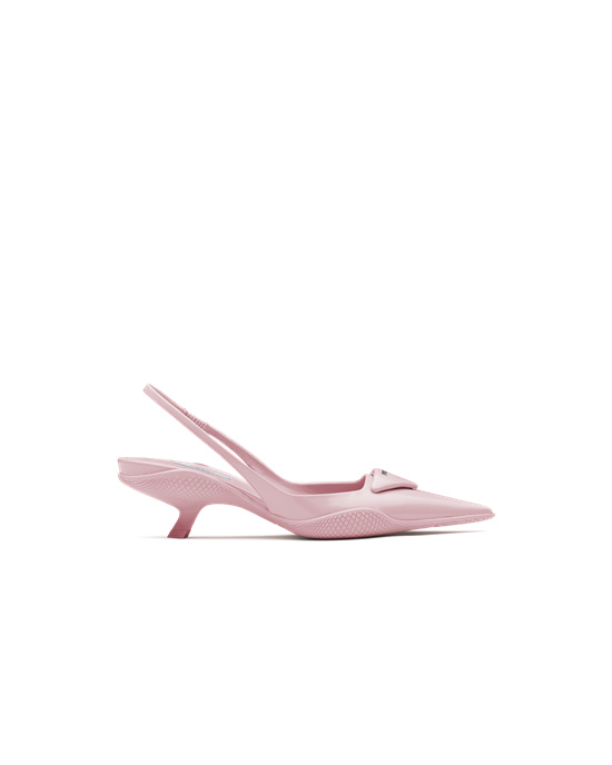 Prada Brushed Leather Slingback Pumps Alabaster Pink | 5289GKDFZ