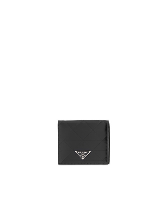 Prada Brushed Leather Wallet Black | 0153EYOLV