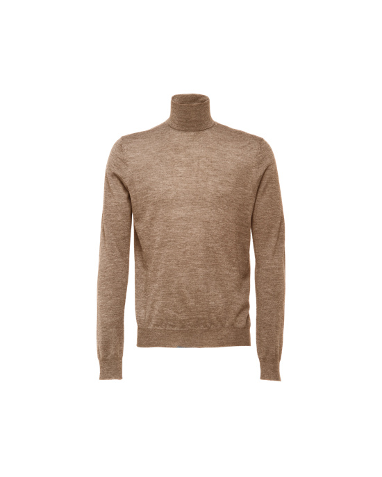 Prada Cashmere Turtleneck Camel Brown | 1602UFXCK