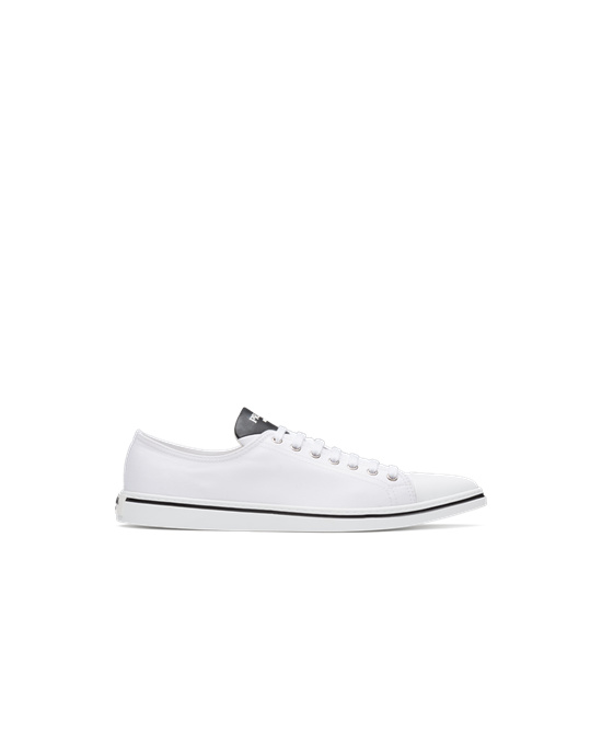 Prada Cotton Gabardine Pointy Sneakers White | 3567NHYTB