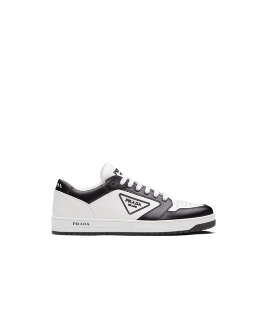 Prada District Leather Sneakers White / Black | 4196KTZQX