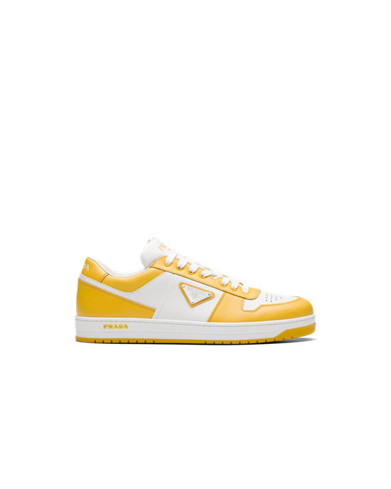 Prada Downtown Leather Sneakers White / Sun | 9871CGEQK