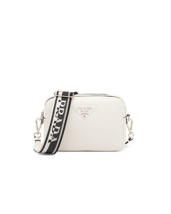 Prada Leather Bag With Shoulder Strap White | 5820INWBK