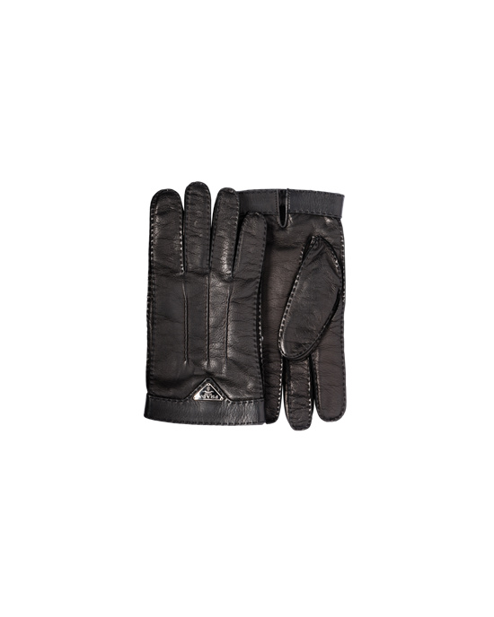 Prada Leather Gloves Black | 4269KFRLE