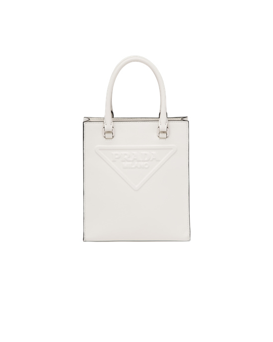 Prada Leather Handbag White | 3210FMWSJ