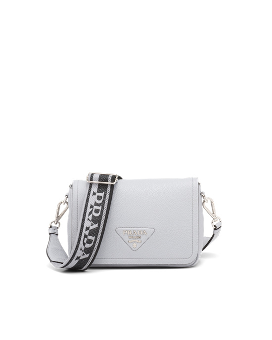 Prada Leather Shoulder Bag Cornflower | 3786GXUJV