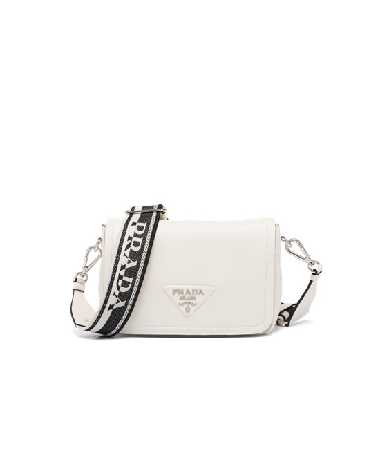 Prada Leather Shoulder Bag White | 1842YXWQL