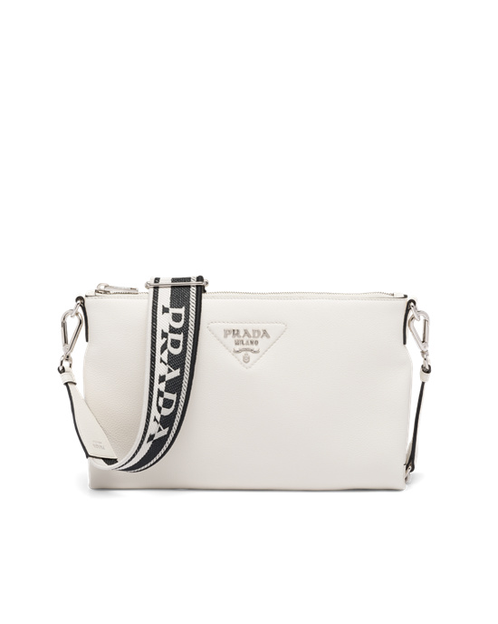 Prada Leather Shoulder Bag White | 2634NHWQO