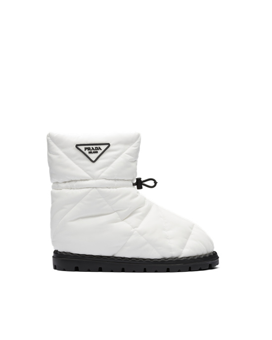 Prada Padded Nylon Booties White | 0541KBNPS