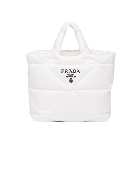 Prada Padded Re-nylon Tote Bag White | 4825BJAUQ