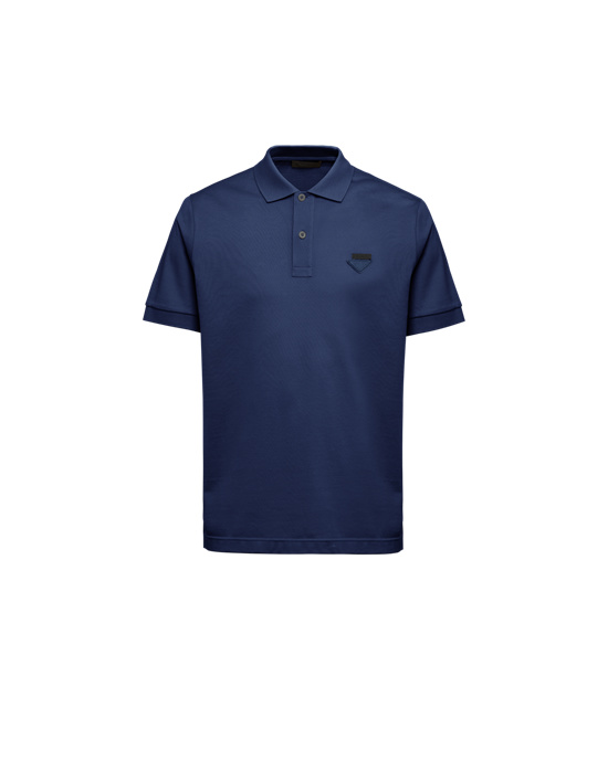 Prada Piqué Polo Shirt Navy | 1068PDYKA