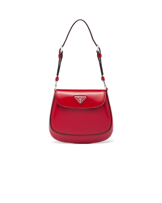 Prada Prada Cleo Brushed Leather Mini Bag Scarlet | 1456GJACI