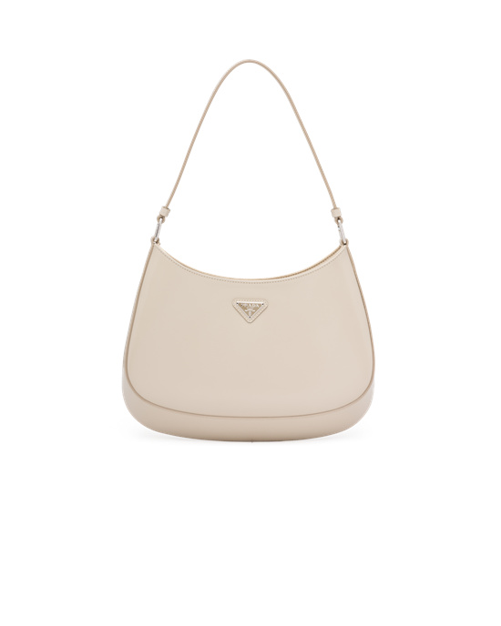 Prada Prada Cleo Brushed Leather Shoulder Bag Desert Beige | 1460ZUILX