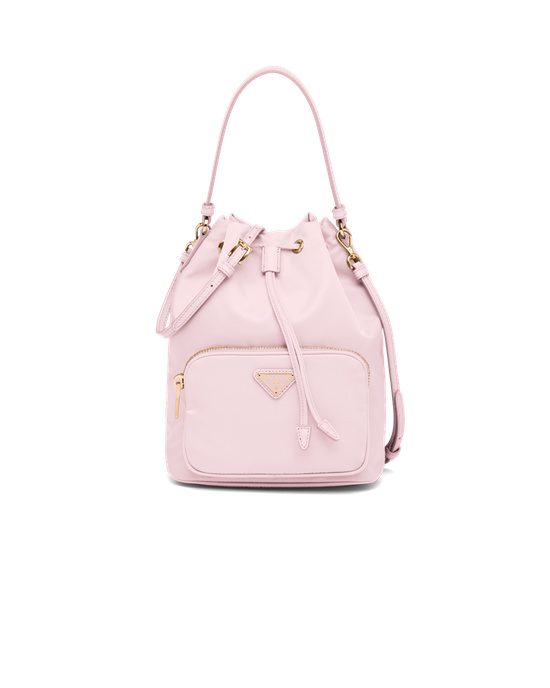 Prada Prada Duet Re-nylon Bucket Shoulder Bag Alabaster Pink | 8036NXUVP