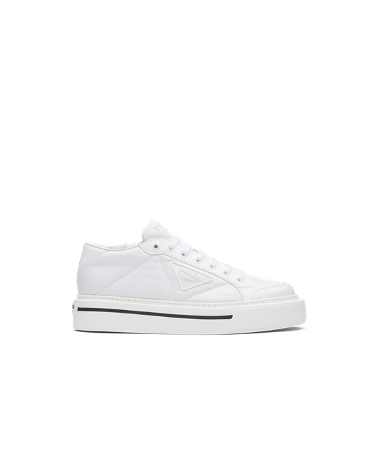 Prada Prada Macro Re-nylon And Brushed Leather Sneakers White | 1940DAJBK