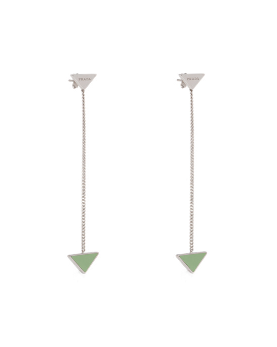 Prada Prada Symbole Drop Earrings Aqua | 7340YVHRQ