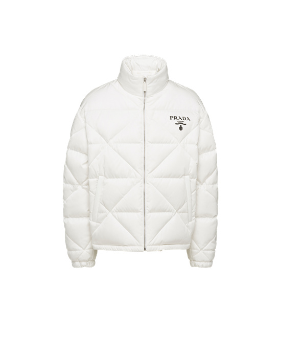 Prada Re-nylon Down Jacket White | 3096XWKPC