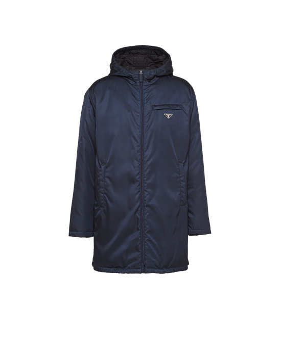 Prada Re-nylon Gabardine Puffer Coat Navy | 4906NITGO