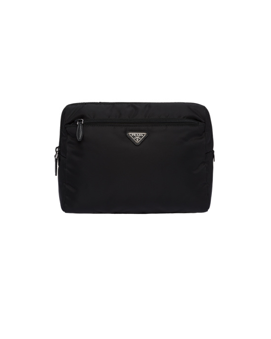 Prada Re-nylon Pouch Black / Astral Blue | 3690TLGJM